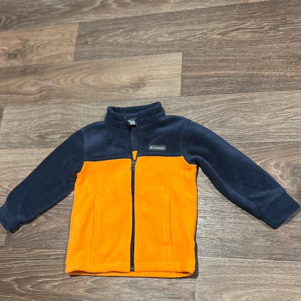Columbia Children’s Fleece Jacket - Dark Blue and Bright Orange
